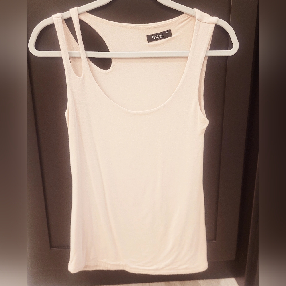 Michael Lauren Ivory Sleeveless Top